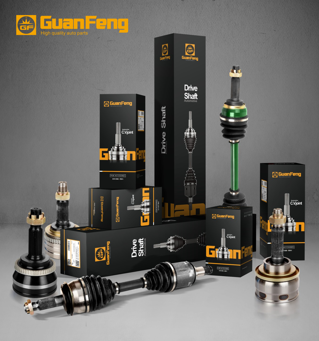 Professional product packaging boxes for automotive parts with brand labels