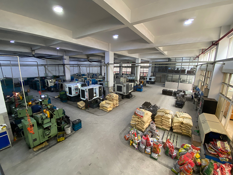 Clean production workshop with machinery